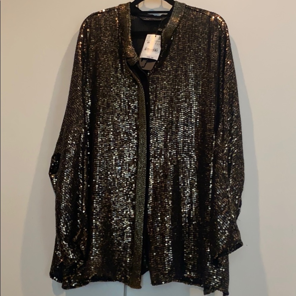 Zara Women Sequin Shirt